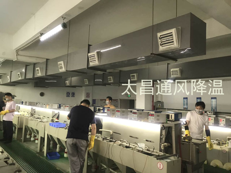 東莞某電鍍車間環保空調降溫案例