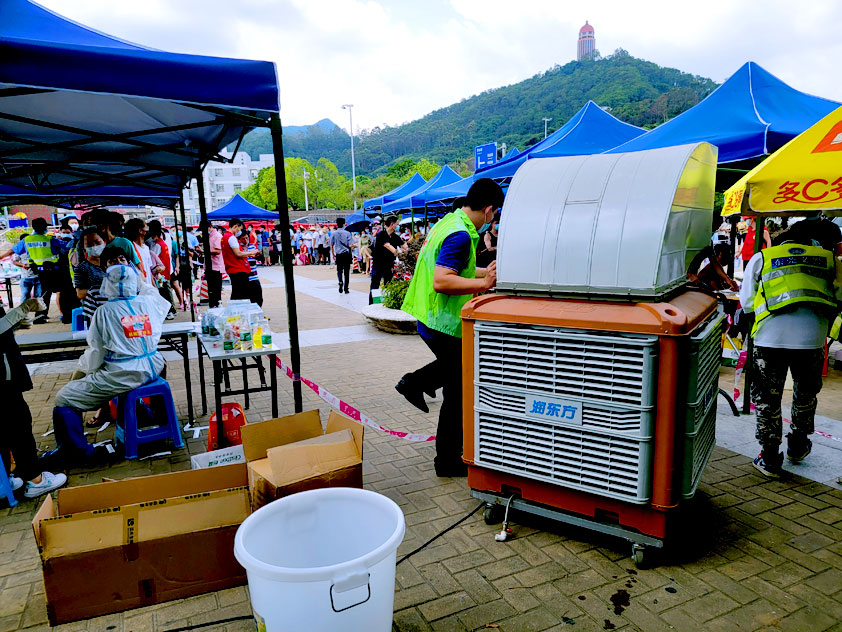 助力抗疫進行時，潤東方環保空調持續為抗疫一線送清涼