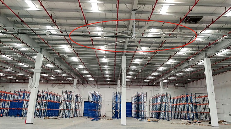 大型物流中心工業大風扇安裝